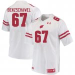 Men's Wisconsin Badgers NCAA #67 JP Benzschawel White Authentic Under Armour Stitched College Football Jersey EI31L11ER